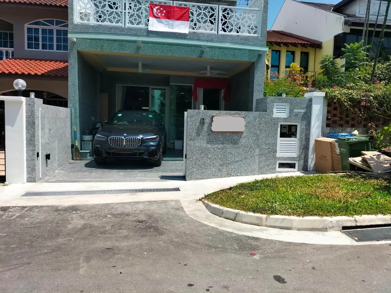Exterior front view of Jalan Dermawan terrace house Singapore