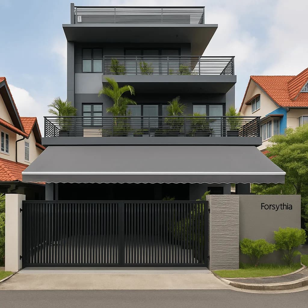 Exterior front view of Jalan Kesoma semi-detached house Singapore